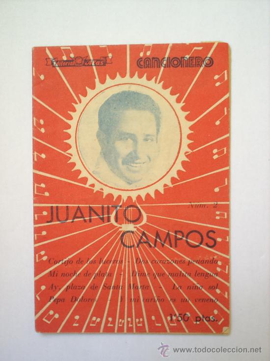 Cat&aacute;logos de m&uacute;sica: cancionero juanito canpos n.2