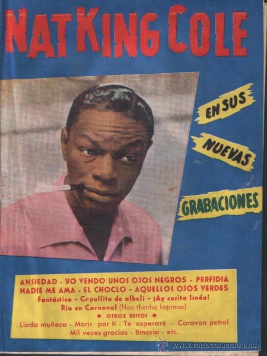 Cat&aacute;logos de M&uacute;sica: Cancionero, n&ordm; 69. Numero extraordinario. Nat King Cole en sus nuevas grabaciones, a&ntilde;o 1960.