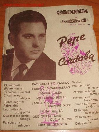 Catalogues de Musique: Cancionero Pepe Cordoba