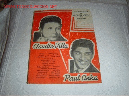 Cat&aacute;logos de M&uacute;sica: Recopilaci&oacute;n de canciones de Claudio Villa -Paul Anka