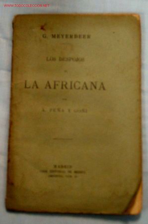 Catalogues de Musique: LOS DESPOJOS DE LA AFRICANA