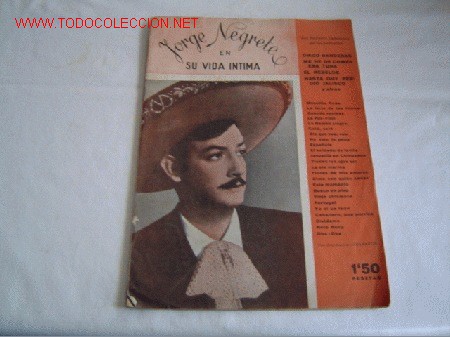 Catalogues de Musique: Cancionero Jorge Negrete.