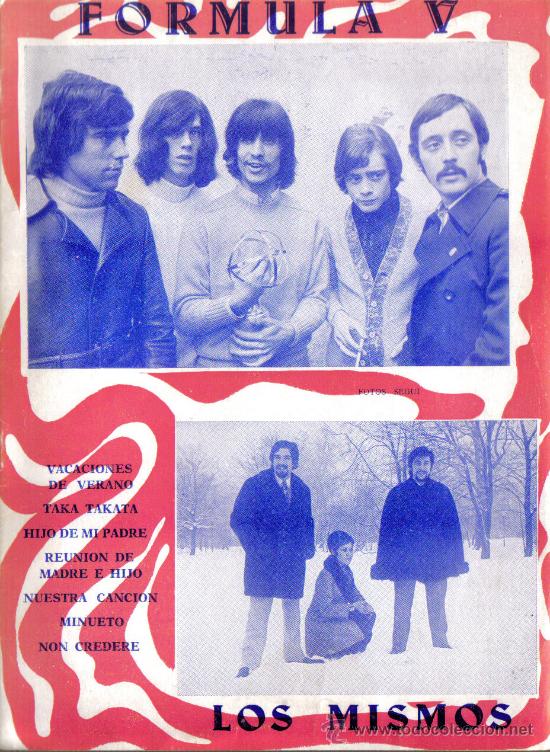 Cat&aacute;logos de m&uacute;sica: Cancionero  FORMULA V + LOS MISMOS - Foto 1