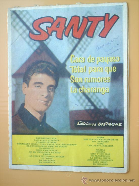 Cat&aacute;logos de m&uacute;sica: CANCIONERO -SANTY-1962-EDICIONES BISTAGNE-