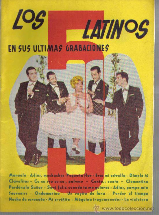 Cat&aacute;logos de m&uacute;sica: Cancionero LOS CINCO LATINOS - Foto 1