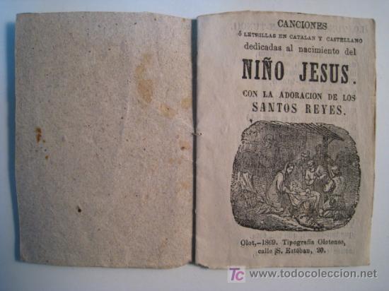Catalogues de Musique: CANCIONES DEDICADAS AL NI&Ntilde;O JESUS 1869. CANCIONERO