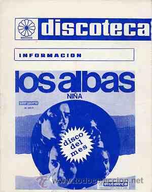 Catalogues de Musique: DISCOTECA INFORMACION1969-LOSALBAS-CONTIENE-PORTADAS Y TITULOS DE LOS DISCOS