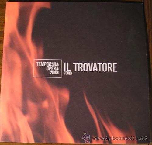 Cat&aacute;logos de M&uacute;sica: IL TROVATORE - PROGRAMA DE MANO DEL TEATRO SOLIS DE MONTEVIDEO