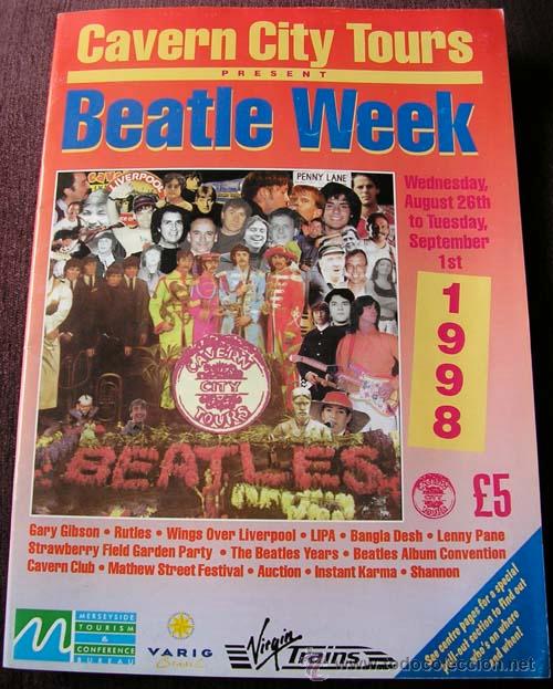 Cat&aacute;logos de M&uacute;sica: BEATLES WEEK 1998 - MAGAZINE -THE CAVERN - LIVERPOOL -