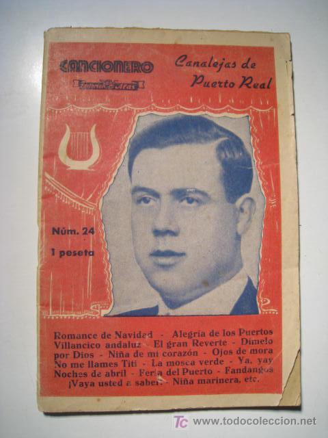 Catalogues de Musique: CANALEJAS PUERTO REAL. ED. ALAS. CANCIONERO