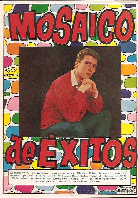 Catalogues de Musique: CANCIONERO MOSAICO DE EXITOS  N&ordm; 56 EDICIONES BISTAGNE 1963