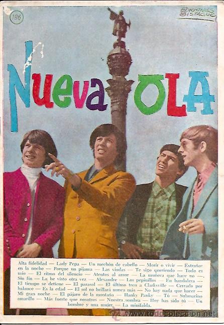 Cat&aacute;logos de M&uacute;sica: CANCIONERO NUEVA OLA  N&ordm; 196 EDICIONES BISTAGNE 1966