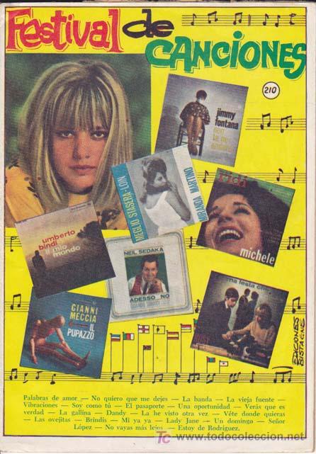 Cat&aacute;logos de m&uacute;sica: CANCIONERO FESTIVAL DE CANCIONES