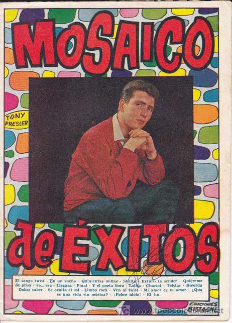 Cat&aacute;logos de m&uacute;sica: CANCIONERO MOSAICO DE EXITOS