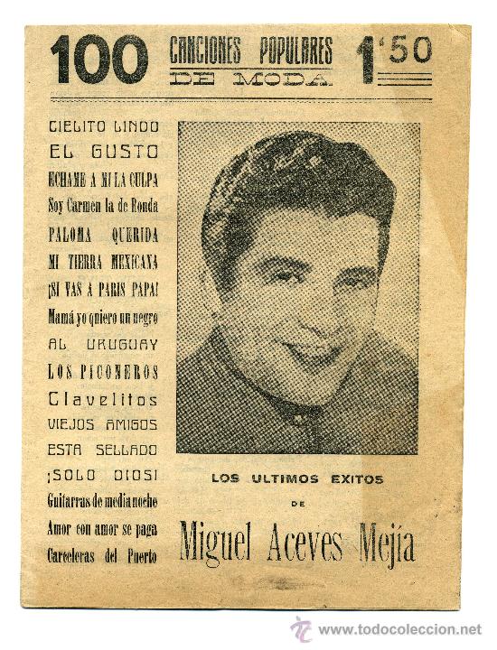 Catalogues de Musique: MIGUEL ACEVES MEJIA. CANCIONERO.