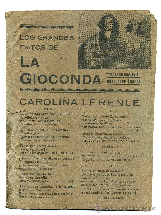 Catalogues de Musique: LA GIOCONDA. CANCIONERO.
