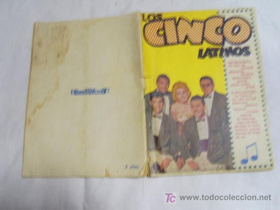 Cat&aacute;logos de m&uacute;sica: CANCIONERO N&ordm; 62:LOS CINCO LATINOS.A&Ntilde;O 1959.EDITORIAL ALAS