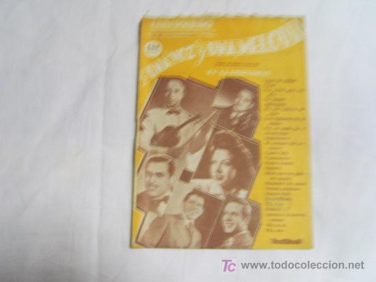 Cat&aacute;logos de m&uacute;sica: CANCIONERO N&ordm; 40.NUMERO EXTRAORDINARIO.UNA VOZ Y UNA MELODIA.EDITORIAL ALAS