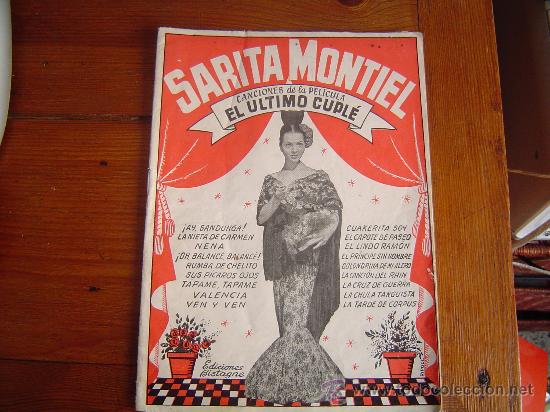 Catalogues de Musique: Cancionero de m&uacute;sica..Sarita Montiel.
