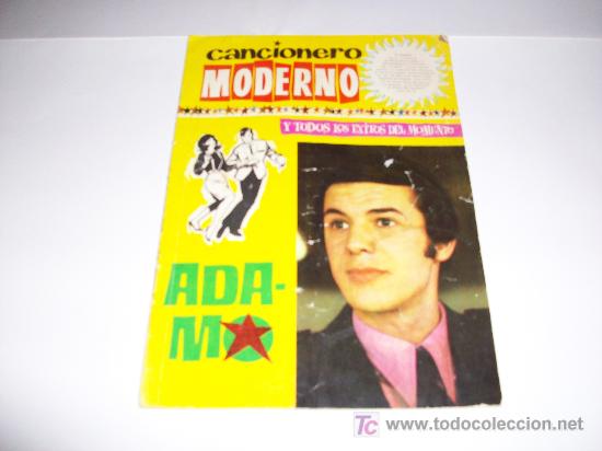 Catalogues de Musique: Cancionero Moderno /  ADAMO, n&ordm;  30 (1.965)    &iexcl;&iexcl; sus canciones m&aacute;s conocidas !!