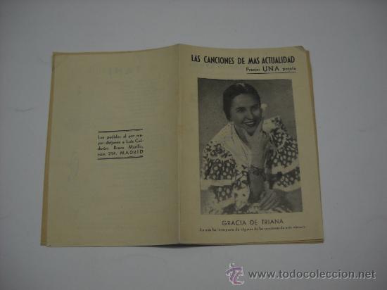 Catalogues de Musique: GRACIA DE TRIANA , LAS CANCIONES DE MAS ACTUALIDAD:MAGNOLIA, TENGO CELOS , TANI.... 11X16 16PP.