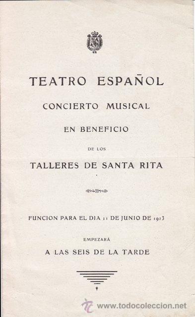 Cat&aacute;logos de m&uacute;sica: PROGRAMA MUSICAL. TEATRO ESPA&Ntilde;OL, MADRID, 1913 - Foto 1
