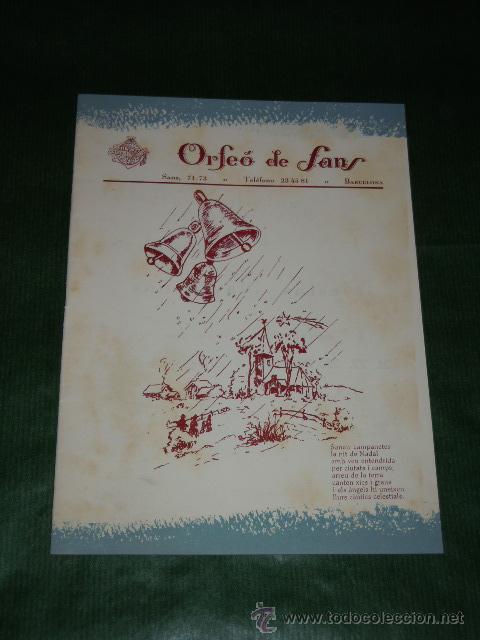 Catalogues de Musique: ORFEON DE SANS - FIESTAS DE NAVIDAD 1957 - Programa