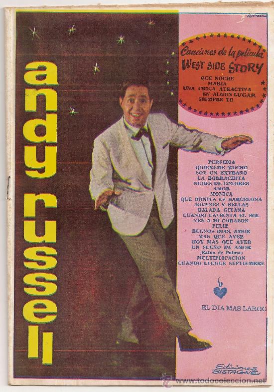 Cat&aacute;logos de m&uacute;sica: Andy Russell-cancionero - Foto 1