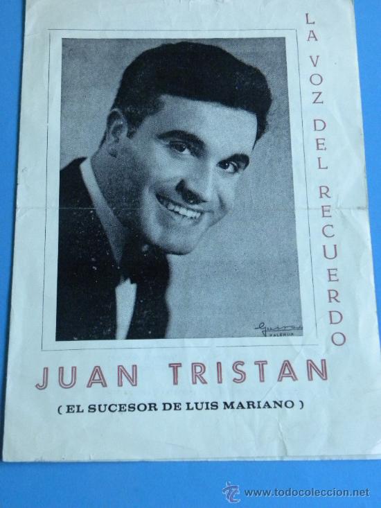 Cat&aacute;logos de M&uacute;sica: Folleto cancionero Juan Tristan ::Zingaros,Sue&ntilde;o de Amor, Siento Campanas. c.1950.