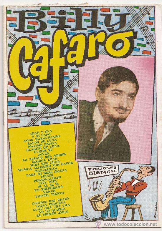 Cat&aacute;logos de m&uacute;sica: Billy Cafaro-Cancionero - Foto 1