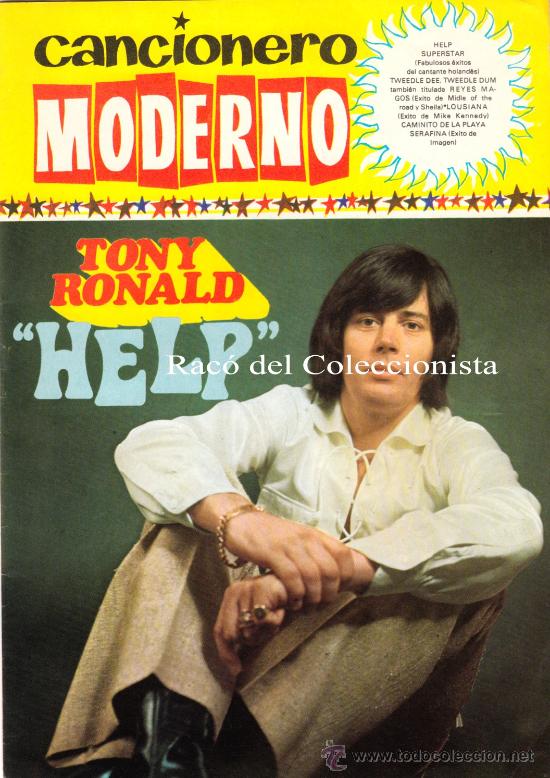 Catalogues de Musique: CANCIONERO MODERNO N&ordm; 104 TONY RONALD: HELP. PUES YO