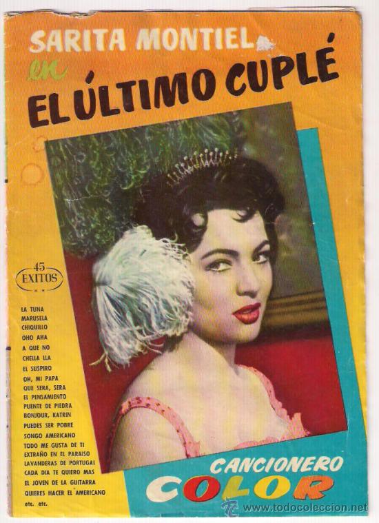 Cat&aacute;logos de M&uacute;sica: CANCIONERO DE: EL ULTIMO CUPLE, SARA MONTIEL