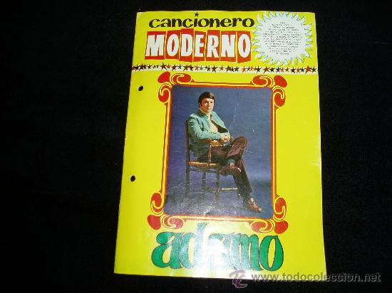 Cat&aacute;logos de m&uacute;sica: CANCIONERO MODERNO ADAMO. EDICIONES ESTE. 1965