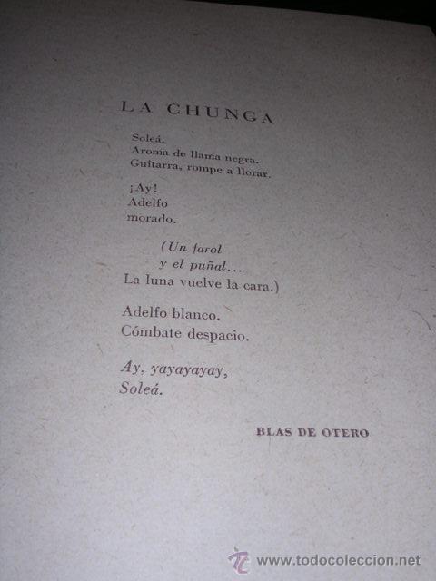 Cat&aacute;logos de m&uacute;sica: PROGRAMA, LA CHUNGA LA GITANA DE LOS PIES DESCALZOS (DEDICATORIA AUTOGRAFA DE LA CHUNGA) LOS POETAS - Foto 4