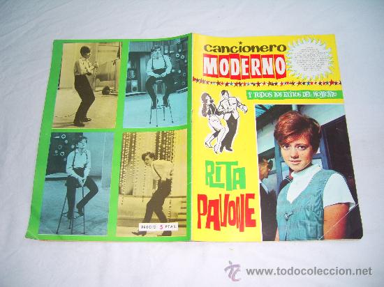 Catalogues de Musique: CANCIONERO MODERNO RITA PAVONE Y TODOS LOS EXITOS DEL MOMENTO