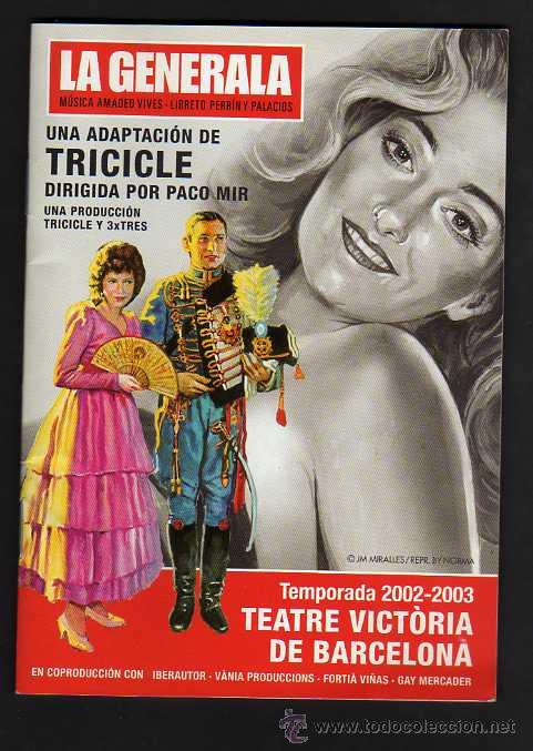 Catalogues de Musique: PROGRAMA LA GENERALA - EL TRICICLE 2002-2003 TEATRE VICTORIA BARCELONA