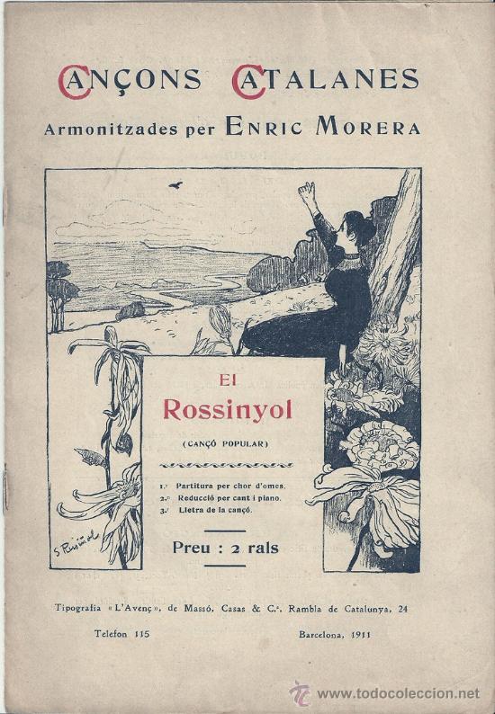 Cat&aacute;logos de m&uacute;sica: CAN&Ccedil;ONS CATALANES  1911 - Foto 1
