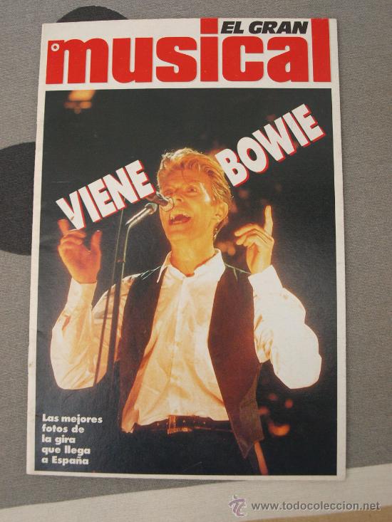 Musikkataloge: LIBRILLO EL GRAN MUSICAL DAVID BOWIE BIOGRAFIA 32 PAGINAS 1990