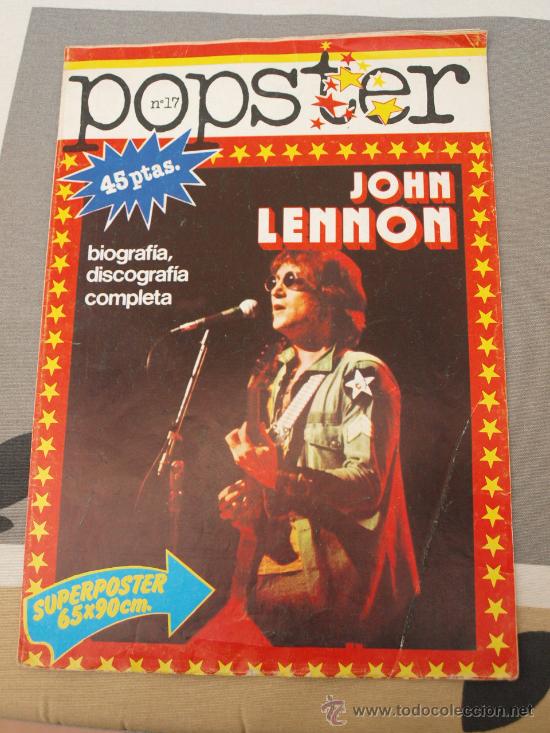 Cat&aacute;logos de M&uacute;sica: POSTER LIBRO JOHN LENNON BIOGRAFIA,DISCOGRAFIA COMPLETA 65 X 90 CM