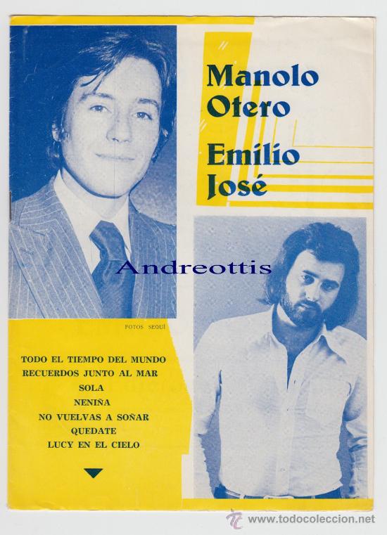 Catalogues de Musique: CANCIONERO MANOLO OTERO Y EMILIO JOSE. EDITORIAL MARAZUL