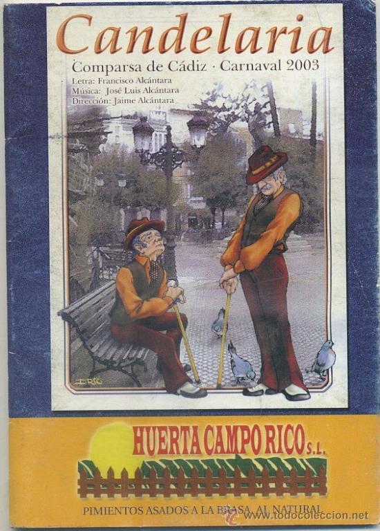 Cat&aacute;logos de M&uacute;sica: CARNAVAL EN CADIZ 2003. COMPARSA CANDELARIA     A-C-865
