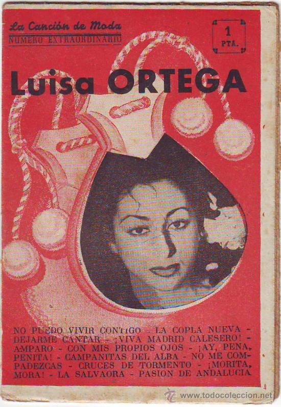 Cat&aacute;logos de M&uacute;sica: CANCIONERO DE LUISA ORTEGA