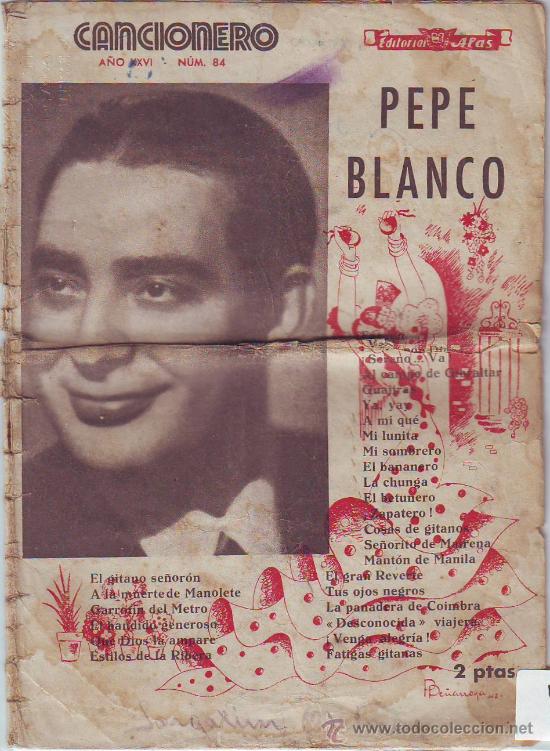 Cat&aacute;logos de M&uacute;sica: CANCIONERO DE PEPE PINTO