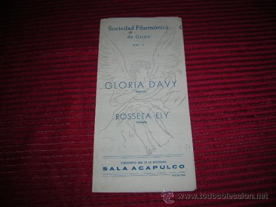 Catalogues de Musique: Folleto Sociedad Filarm&oacute;nica de Gij&oacute;n