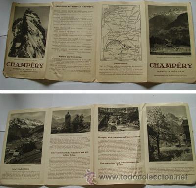Catalogues de Musique: Folleto Turistico: CHAMP&Eacute;RY. Schweiz. OFFIZIELLE VERKEHRSBUREAU