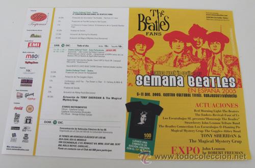 Catalogues de Musique: PROGRAMA DE LA SEMANA BEATLES EN ESPA&Ntilde;A 2005 -