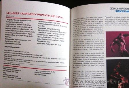 Cat&aacute;logos de m&uacute;sica: MADRID EN DANZA  - 25 ANIVERSARIO - CAT&Aacute;LOGO Y PROGRAMA -  2010 - Foto 2