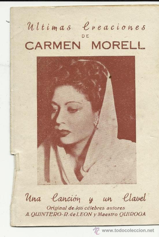 Catalogues de Musique: Cancionero de Carmen Morell.antiguo