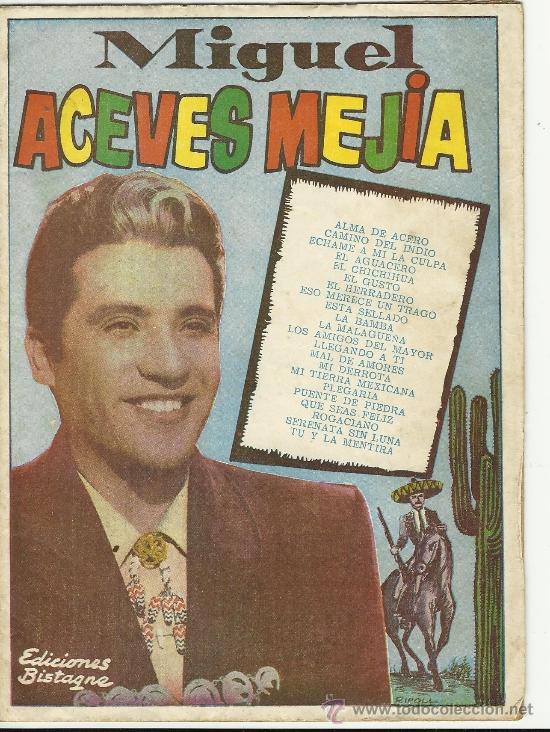 Cat&aacute;logos de m&uacute;sica: Cancionero de Miguel Aceves Mejia