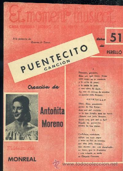 Catalogues de Musique: EL MOMENTO MUSICAL N&ordm; 51 - PUENTECITO   A-CANCI-086